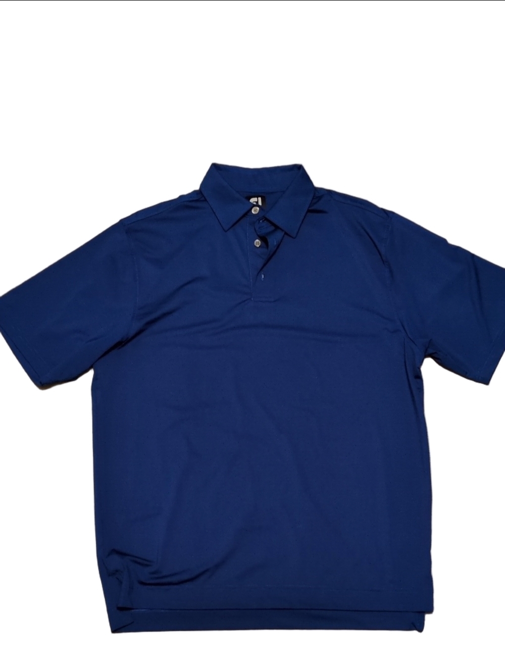 Footjoy Blue Black Striped Golf Polo Size Large